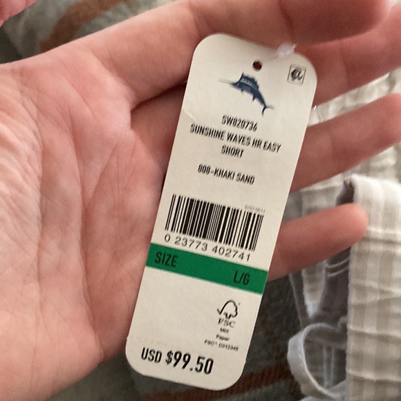 Tommy Bahama Linen Shorts Sunshine Waves 100% Linen Size L - Picture 9 of 9